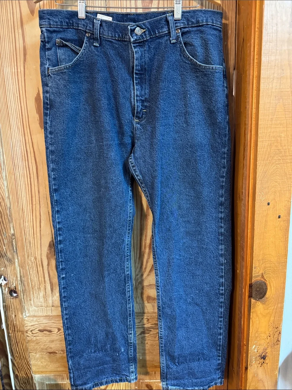 Classic Wrangler 36x30 Men's Dark Blue Denim Jeans